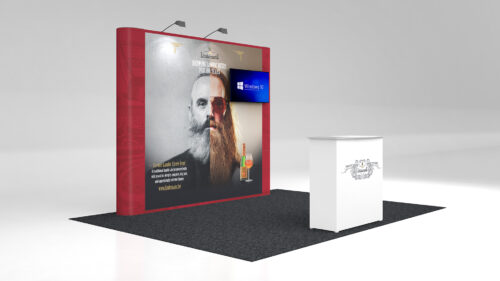 3x3F Mobiele Beursstand - Expo Fabric Pro Counter Left